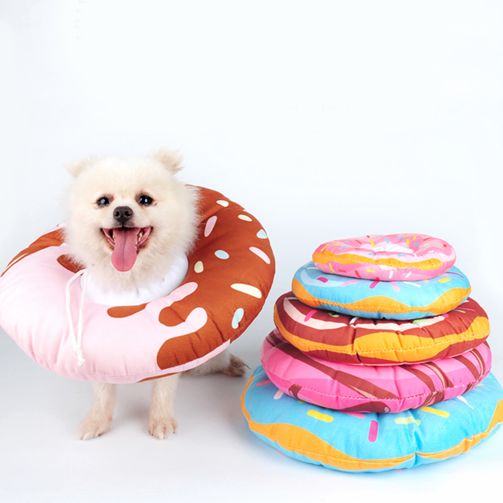 강아지 넥카라 도넛 쿠션 L/깔대기 튜브 수술 목보호